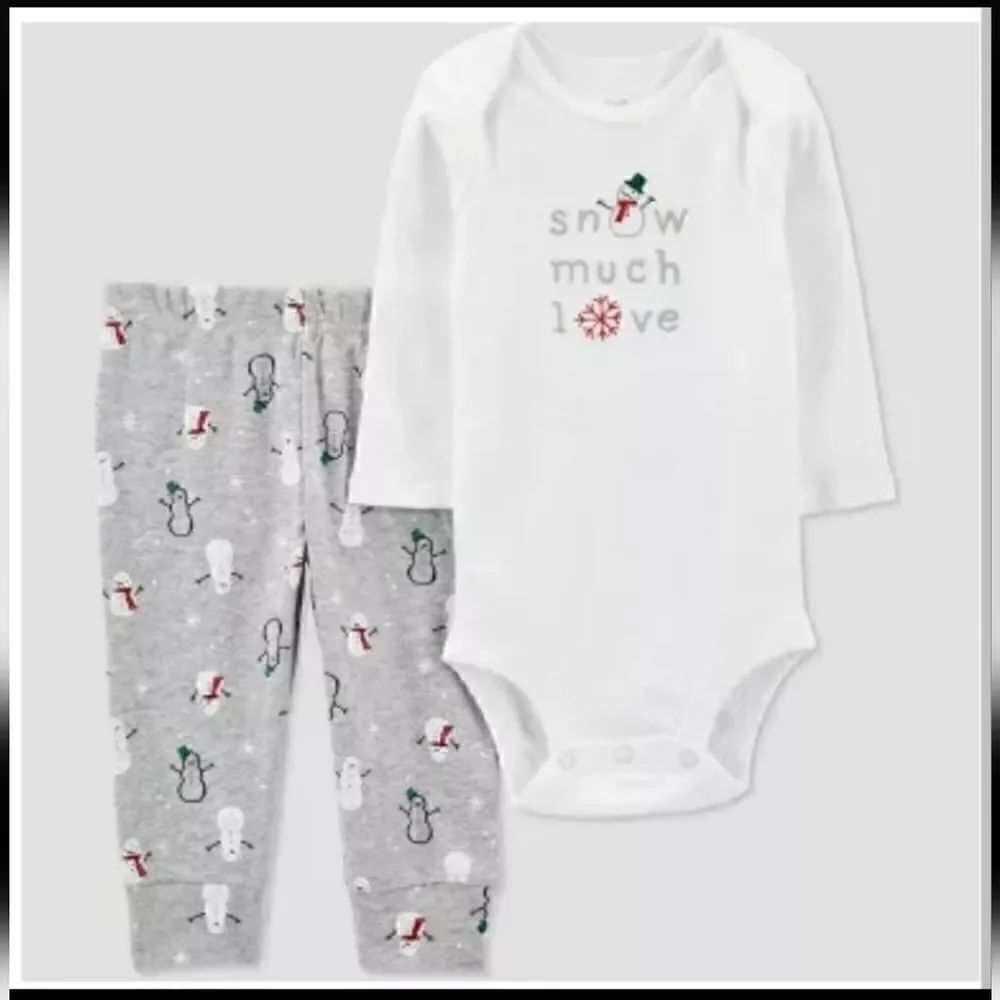 Nwt Carter's Just One You Baby 2pc Snowflake Top & Bottom Set